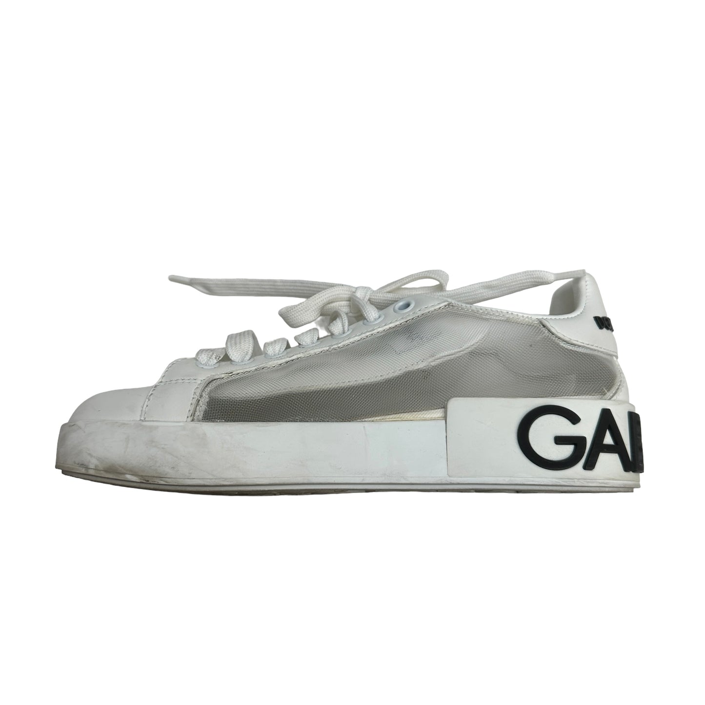 White Logo Sneakers - 5.5