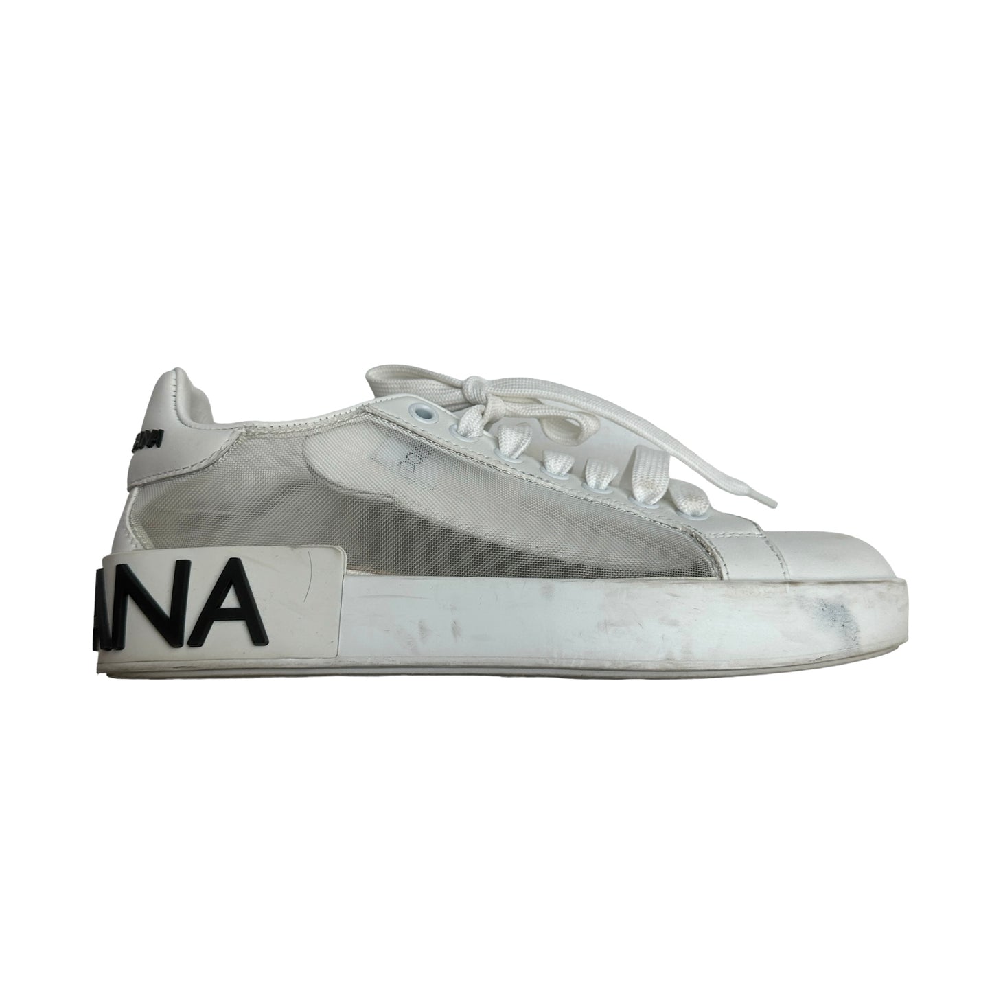 White Logo Sneakers - 5.5