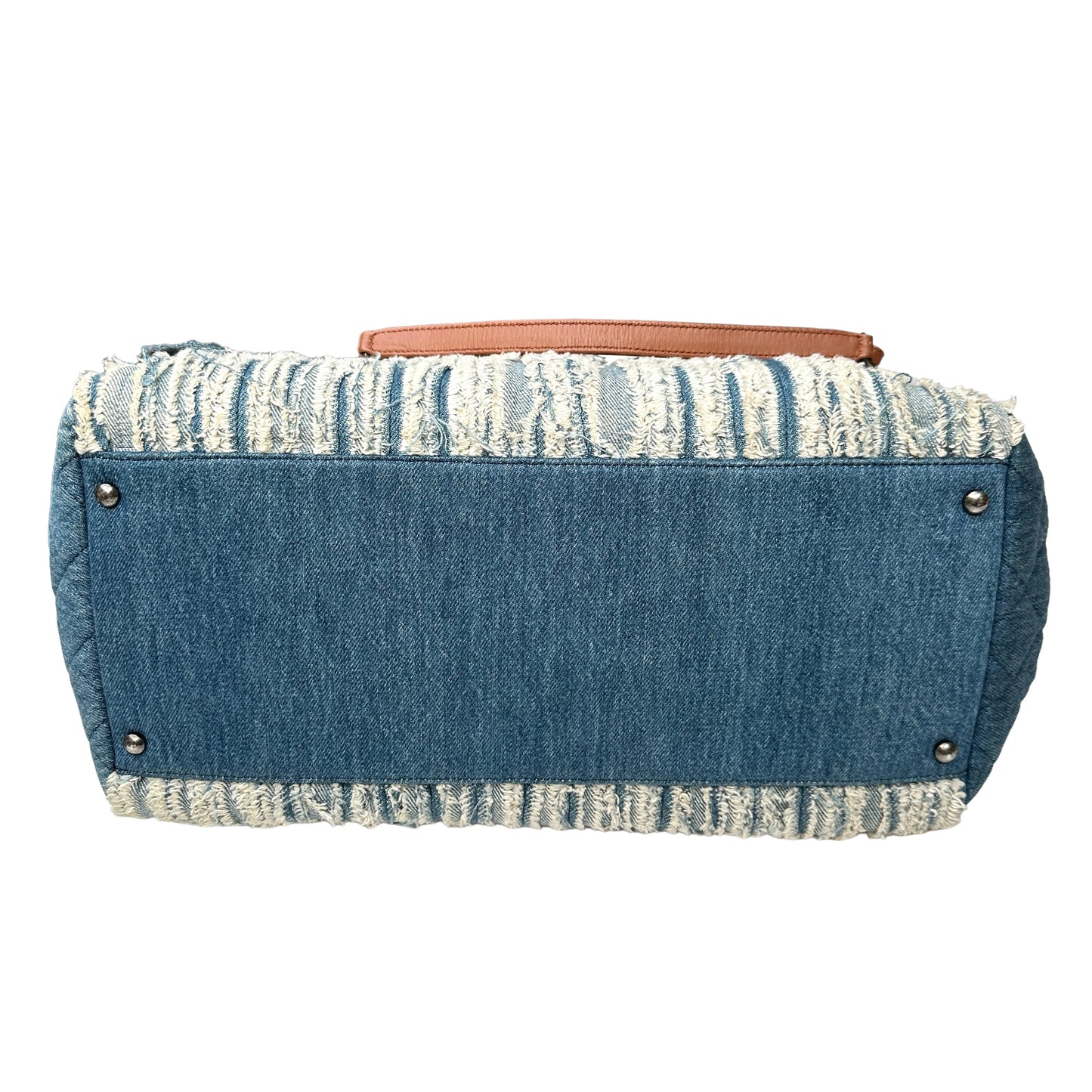 Denim Tote with Raw Hems