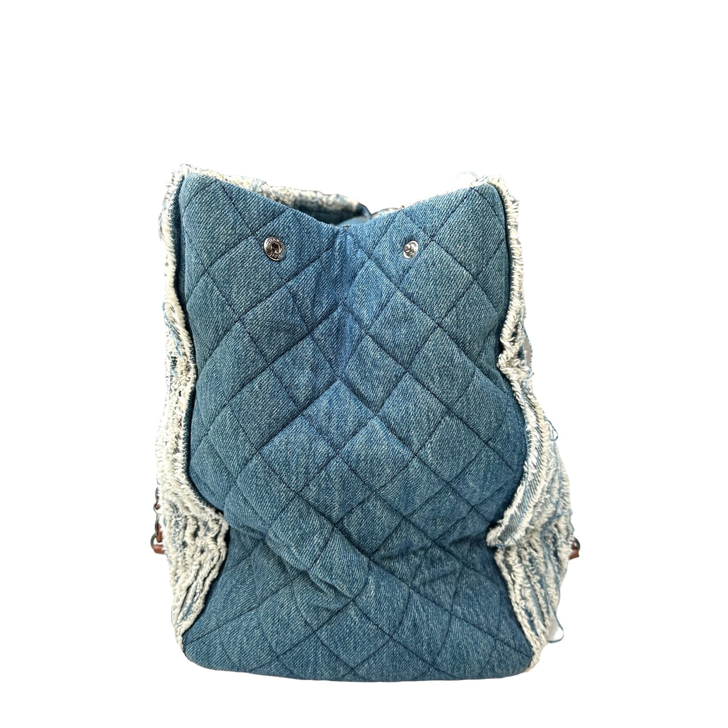 Denim Tote with Raw Hems