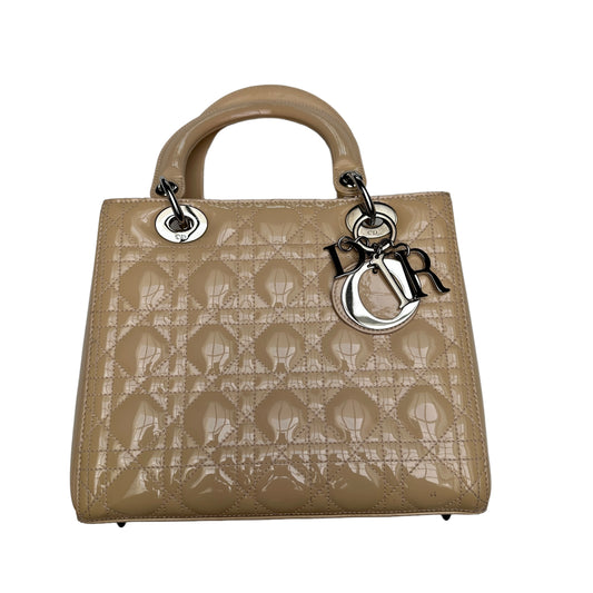 Cream Patent Cannage Lady Dior Bag