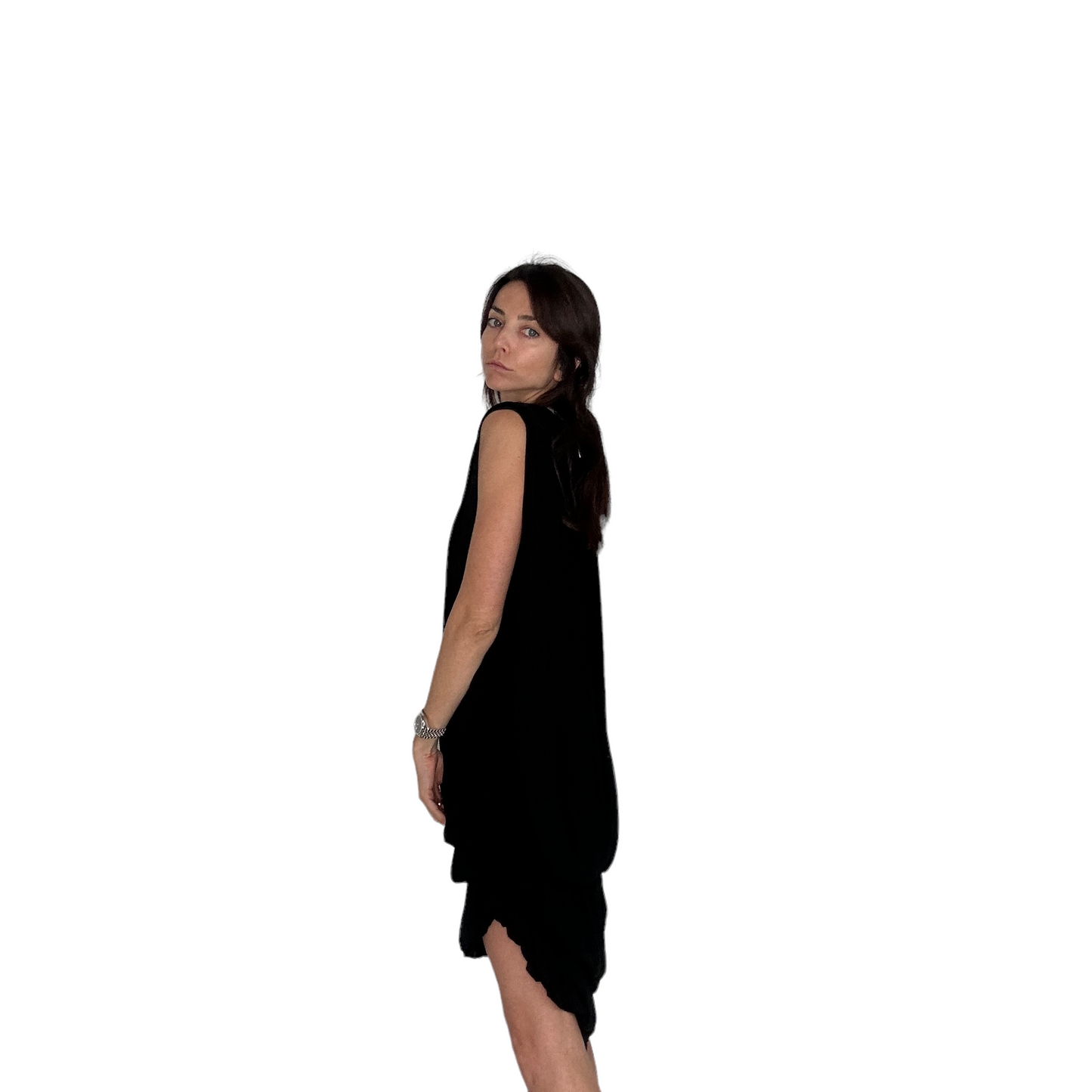 Black Asymmetrical Dress - M