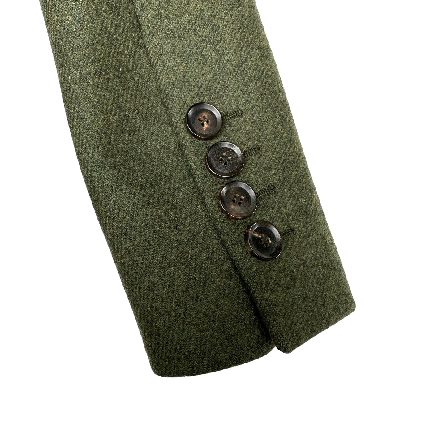 Green Wool Trench Coat - M