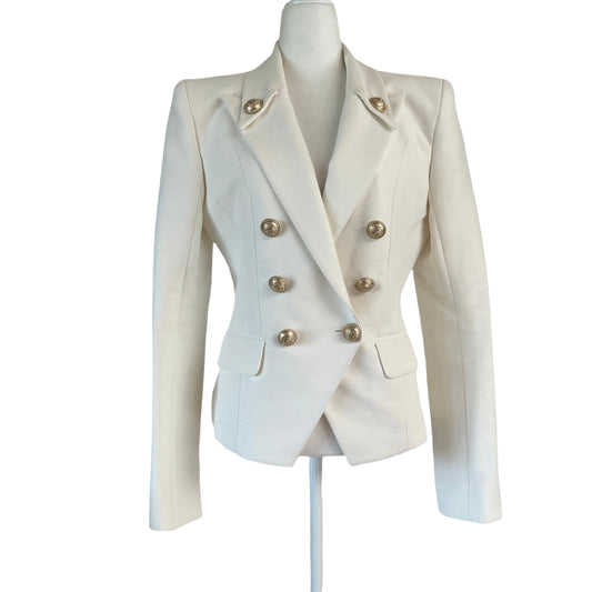 White Cotton Blazer - M