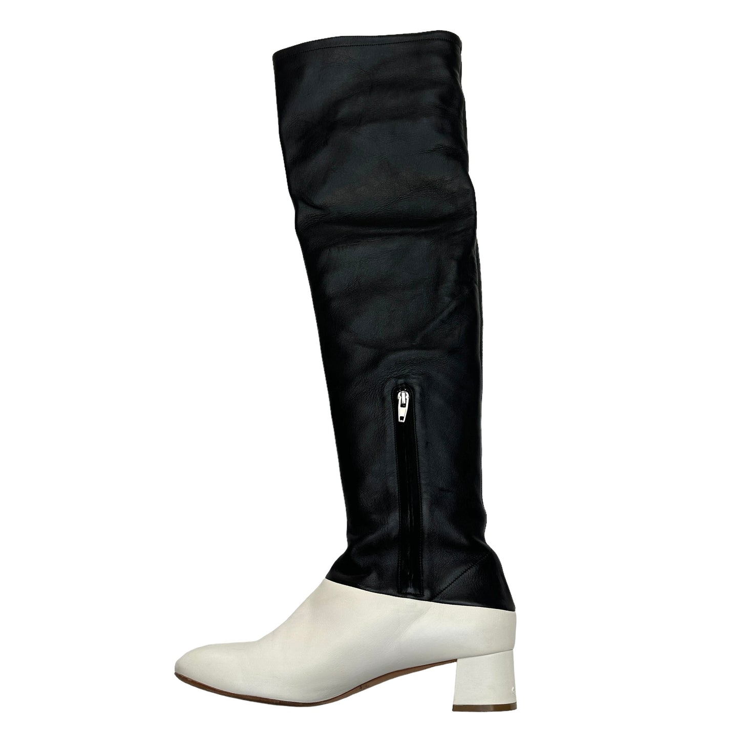 Black & White Tall Boots - 10