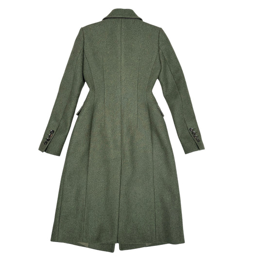 Green Wool Trench Coat - M