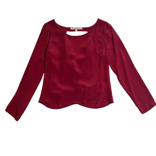 Red Silk Blouse - S