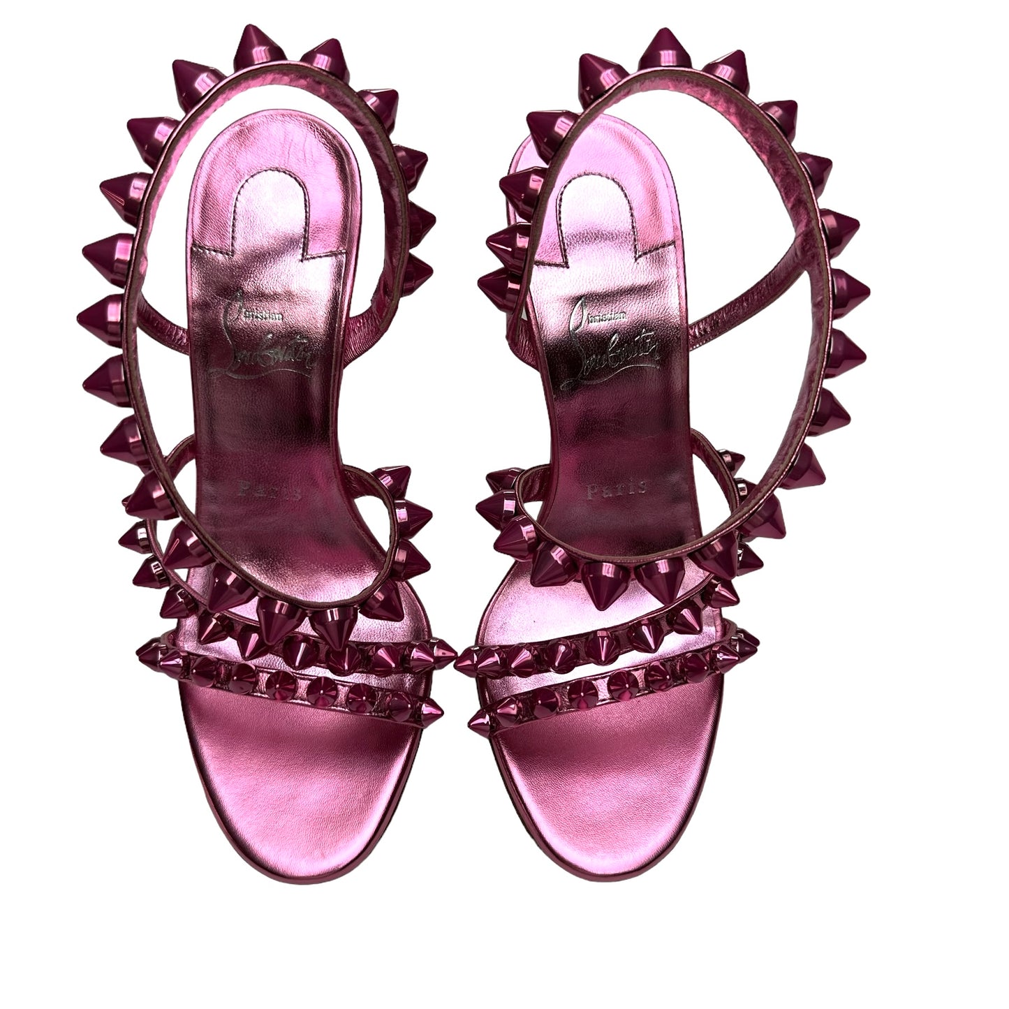 Pink Patent Heels w/Spikes - 7.5