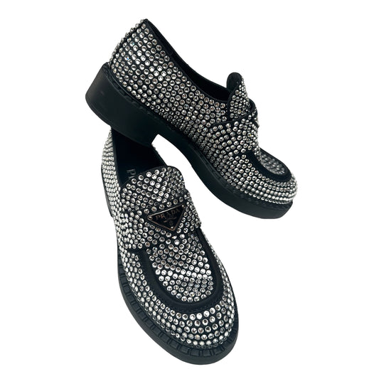 Crystal Embellished Loafers - 7.5