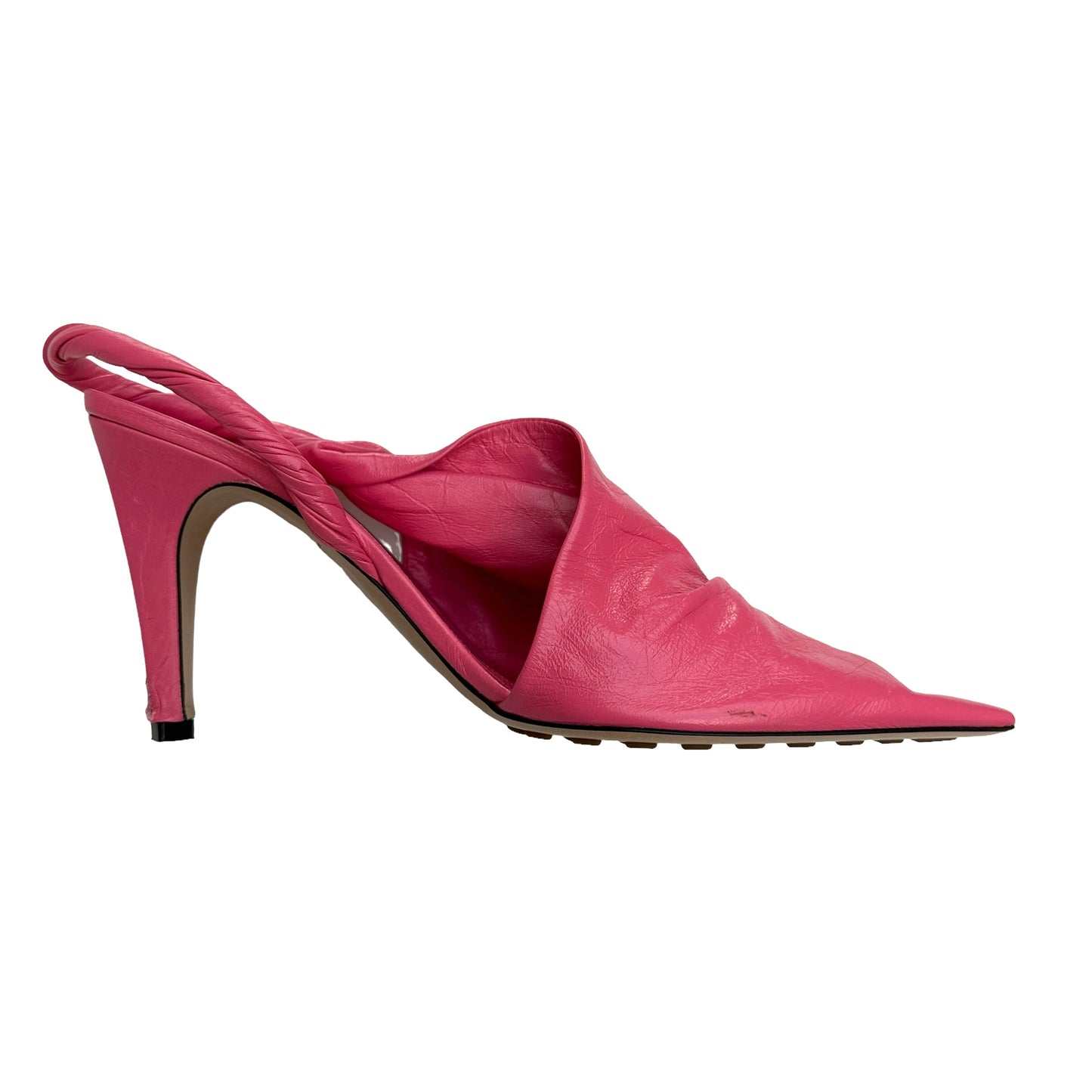 Pink Leather Heels - 9