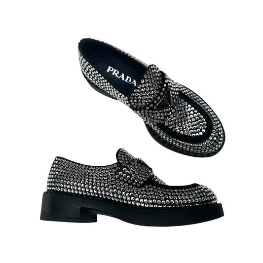 Crystal Embellished Loafers - 7.5