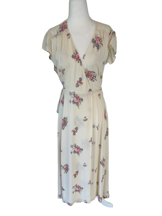 Cream Floral Dress - XS