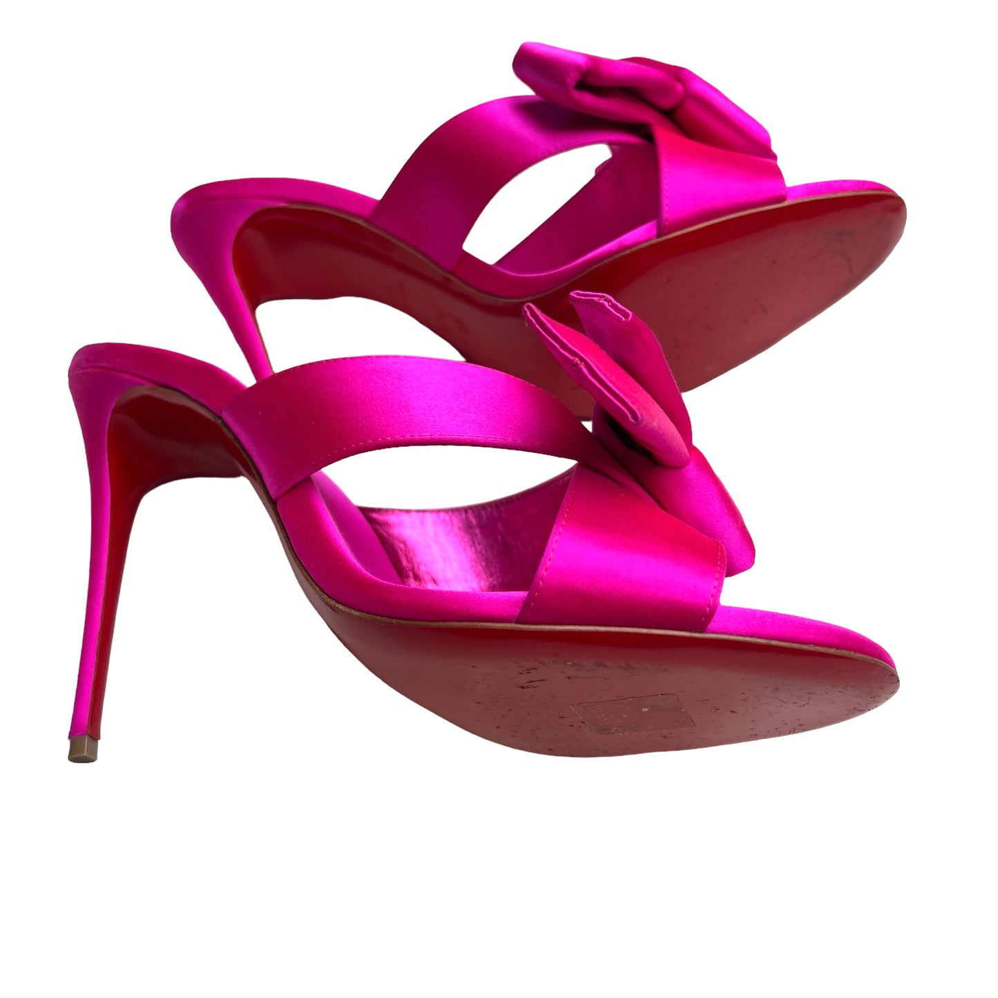 Pink Satin Heels - 10