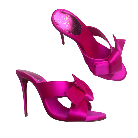 Pink Satin Heels - 10