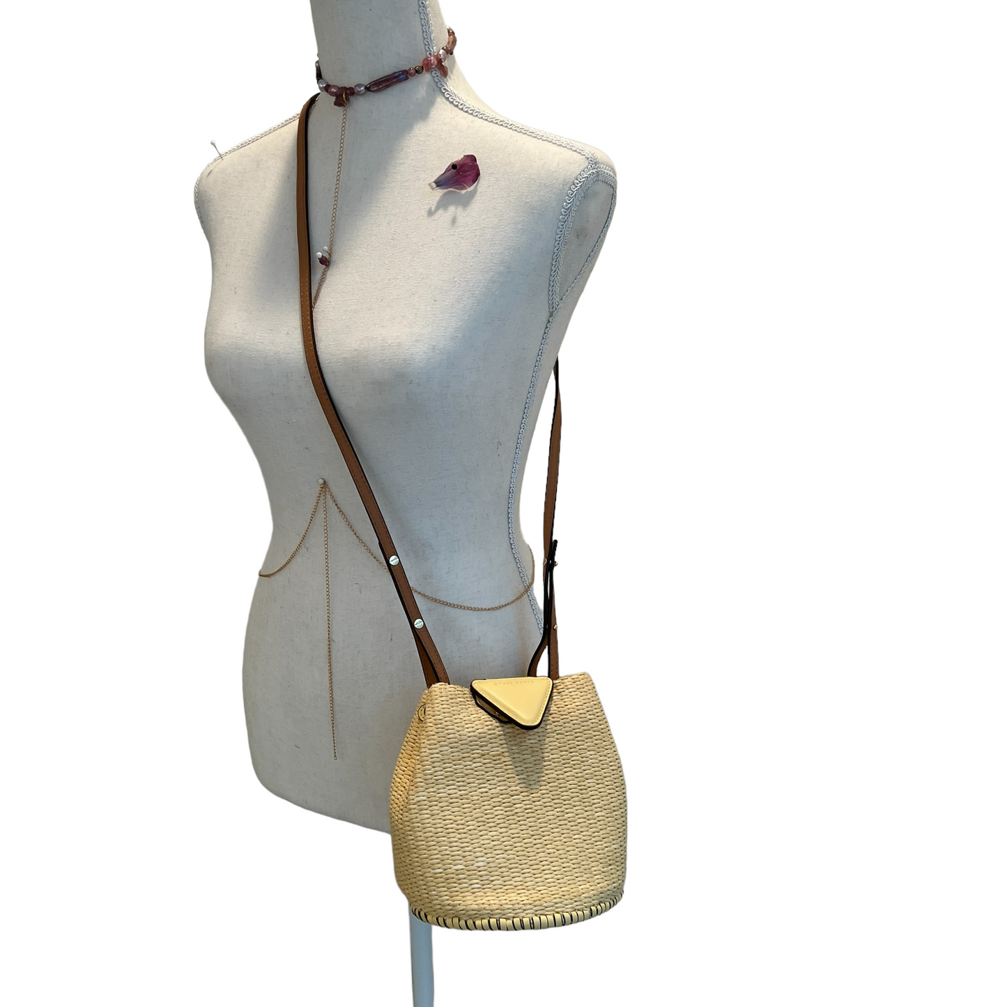 Beige Raffia Bag