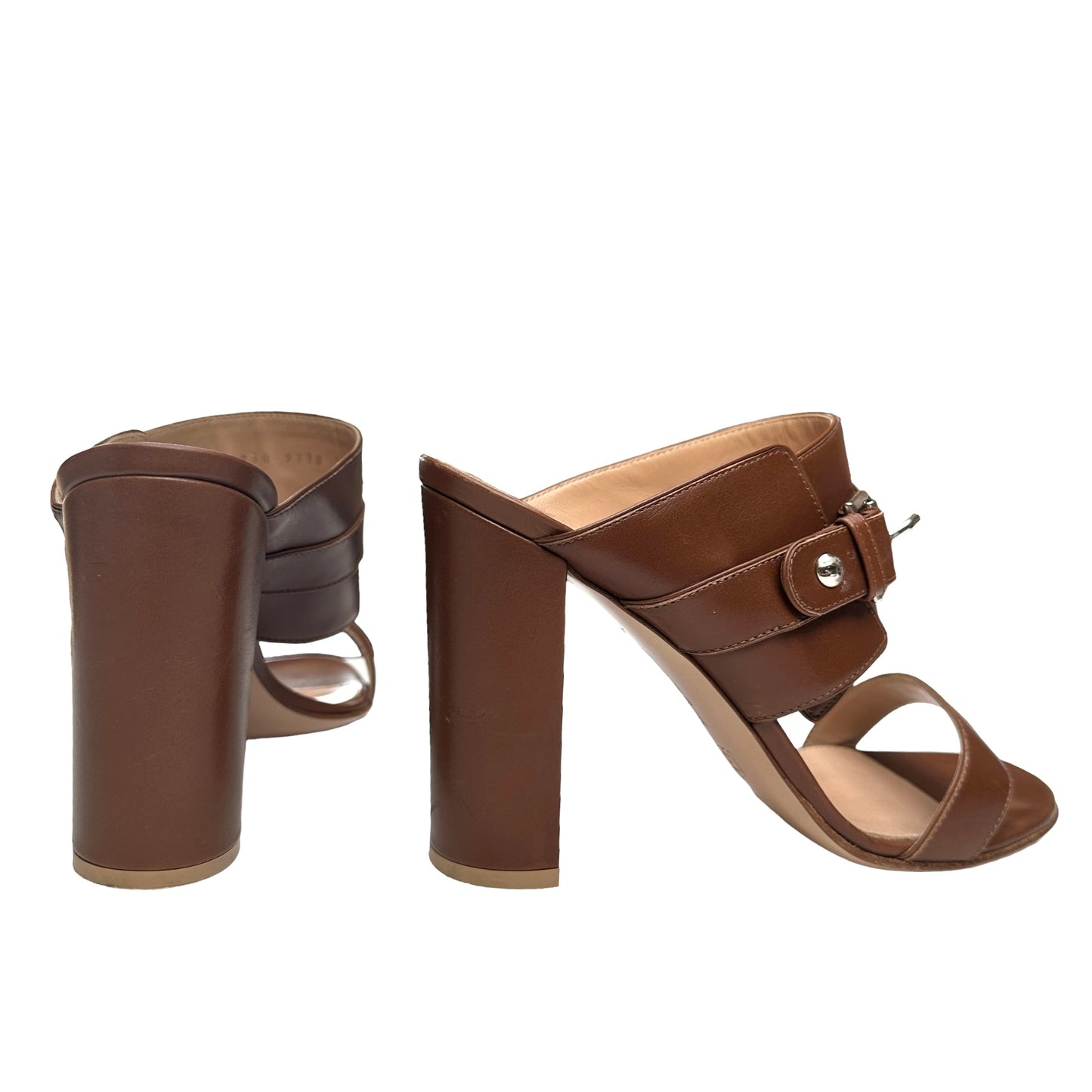 Brown Leather Heels - 9.5