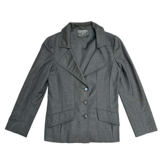 Grey Wool Blazer - M