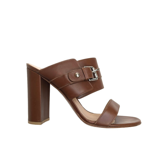 Brown Leather Heels - 9.5