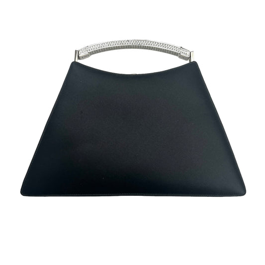 Black Satin Clutch w/Crystals