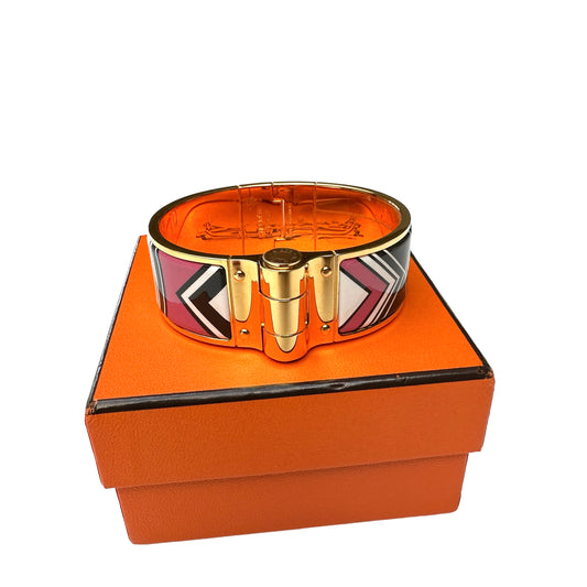 Enamel Hinged Bracelet