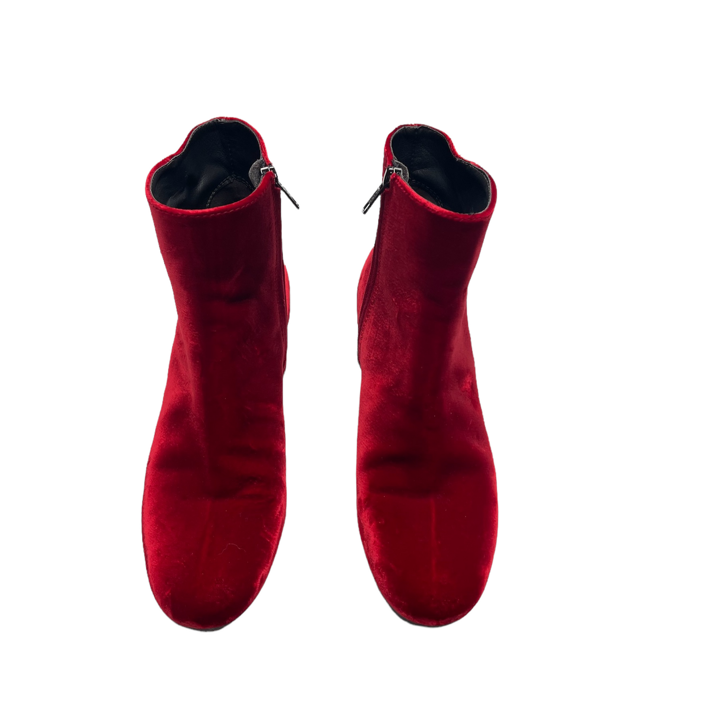 Red Velvet Boots - 8
