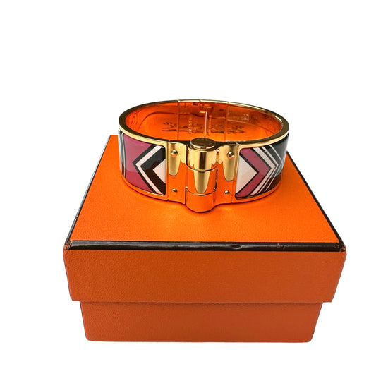 Enamel Hinged Bracelet