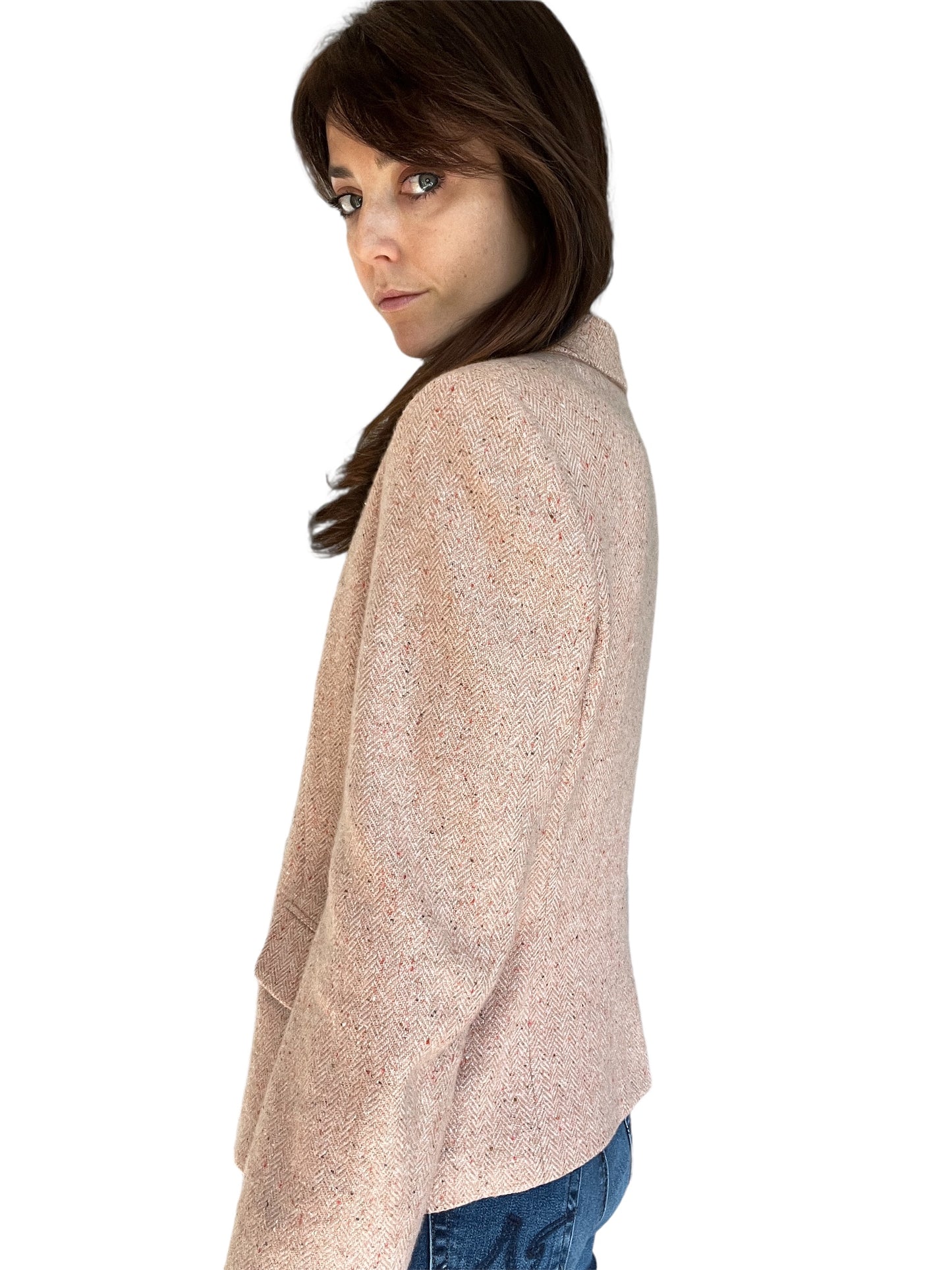 Vintage Light Pink Cashmere Blazer - M