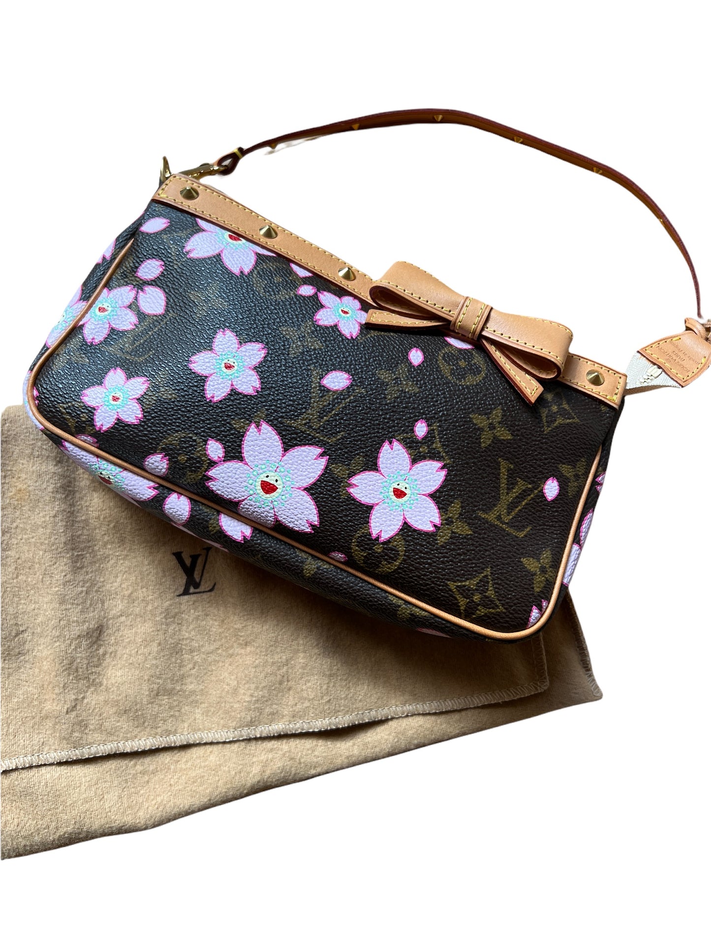 Vintage Monogram Cherry Blossom Pochette