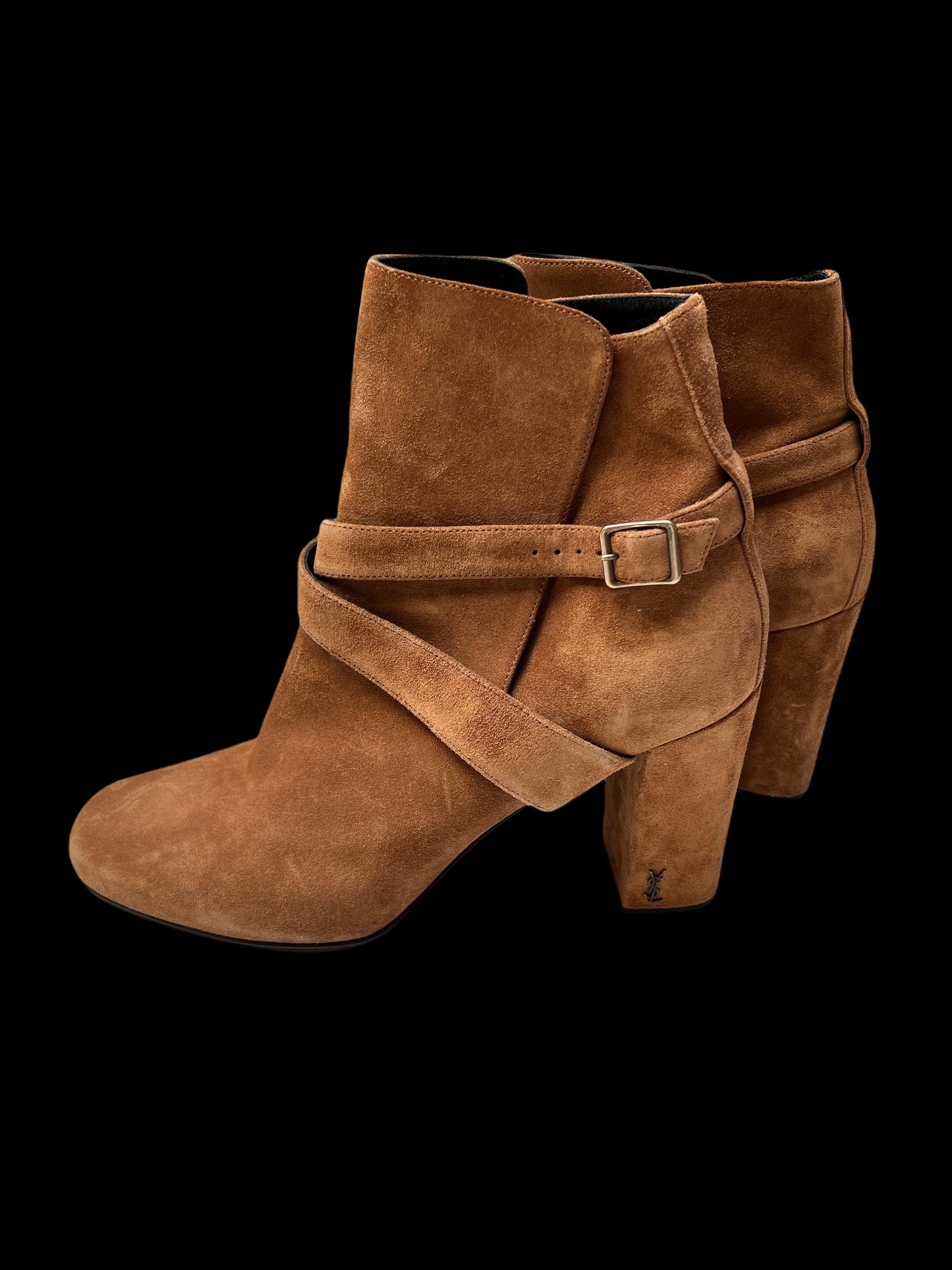 Brown Suede Heeled Boots - 10