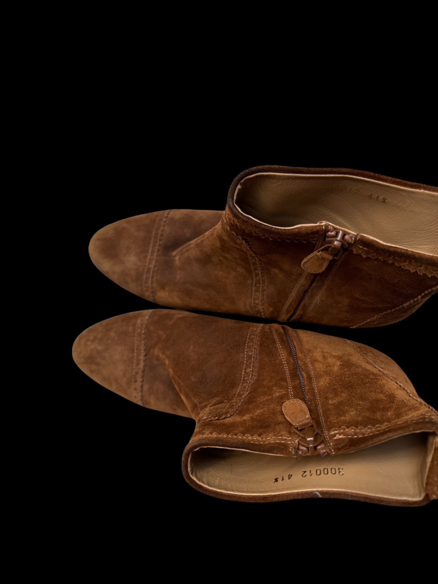 Brown Wedge Heeled Boots - 10
