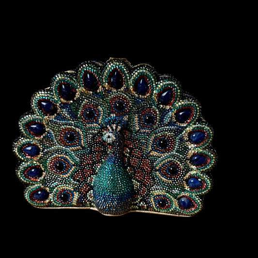 Peacock Peek A Boo Clutch