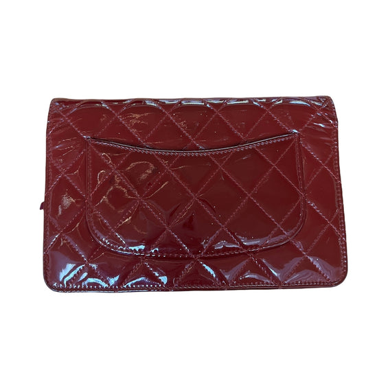 Patent Leather Wallet on Chain