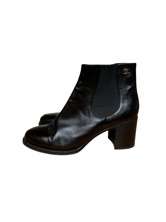 Black Leather Boots - 10.5