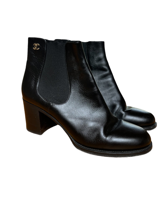 Black Leather Boots - 10.5