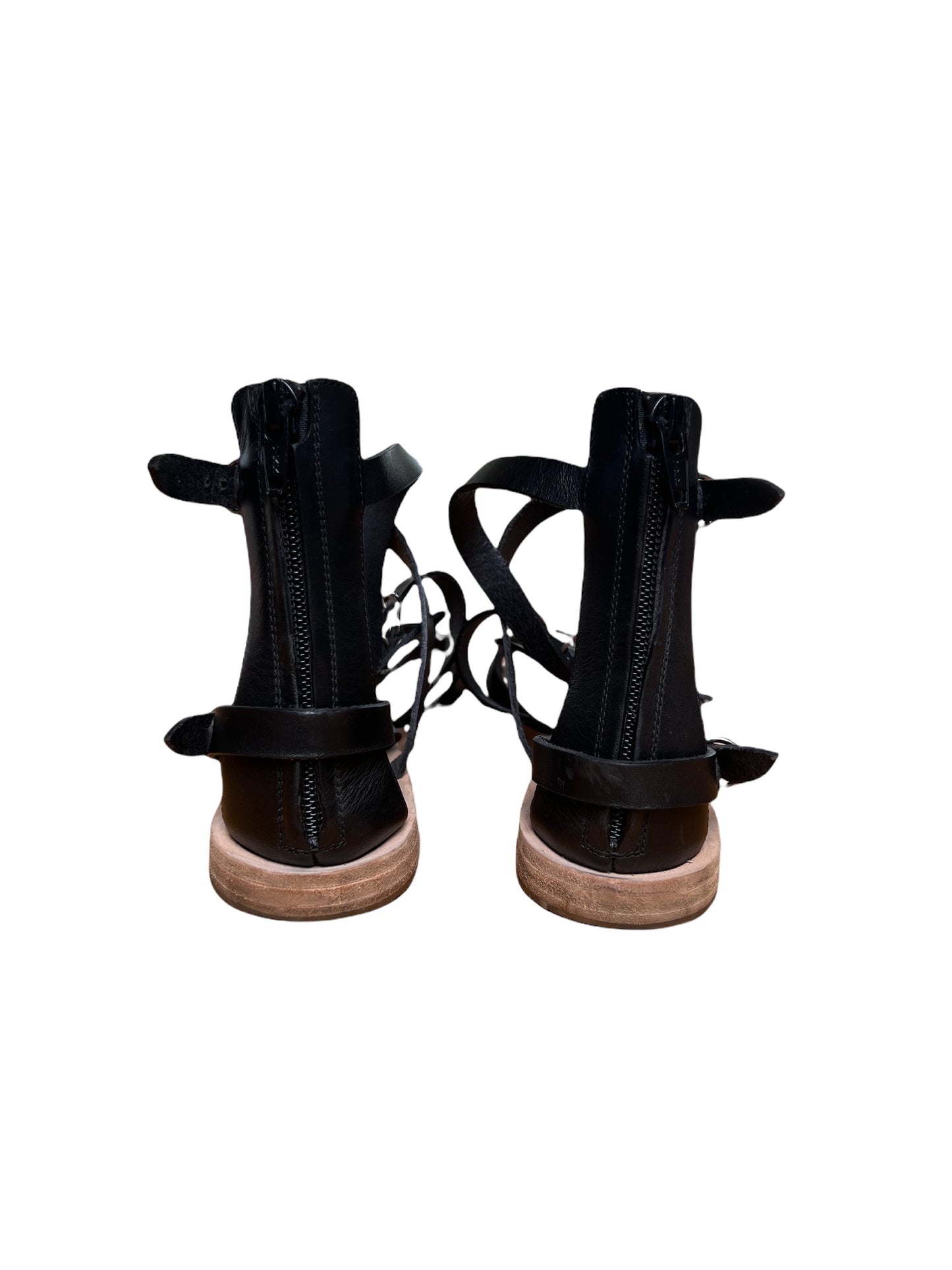 Black Gladiator Sandals - 6.5
