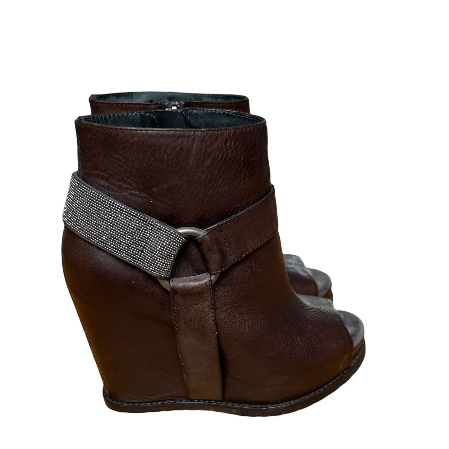 Brown Leather Low Boots - 6