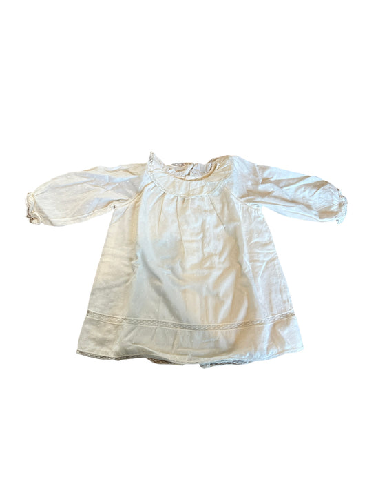 Cream Cotton & Lace Dress - 18M