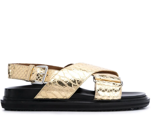 Fussbet metallic-effect sandals - 7.5