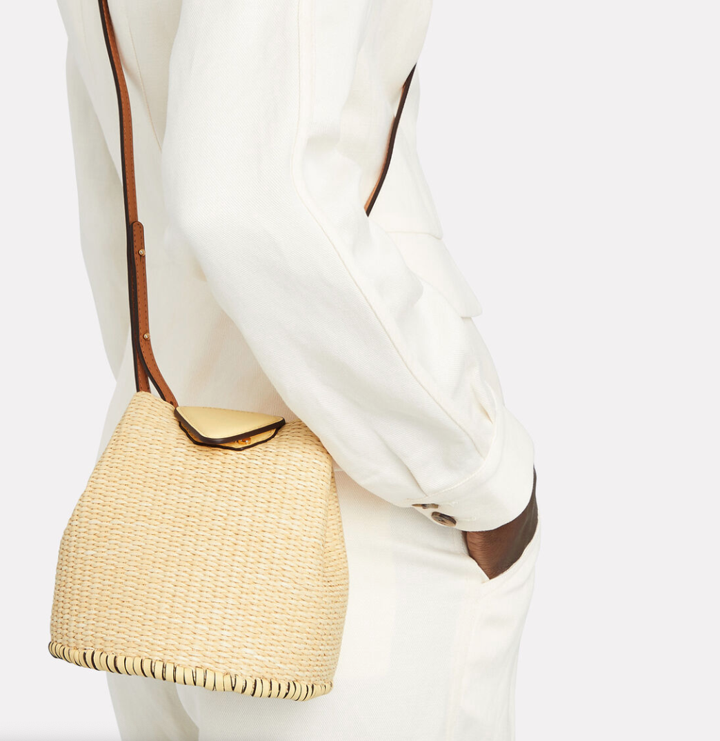 Beige Raffia Bag