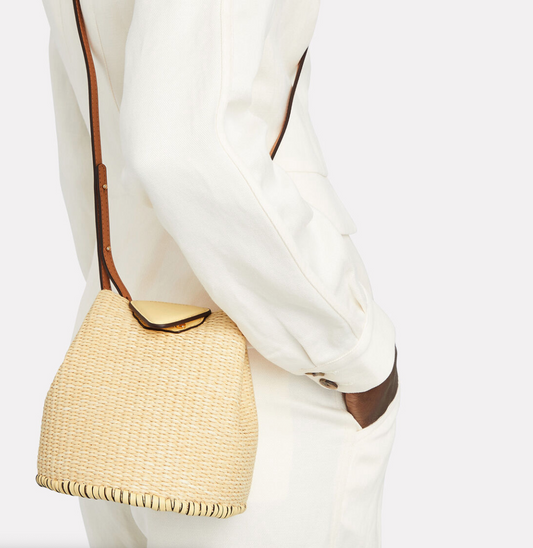 Beige Raffia Bag