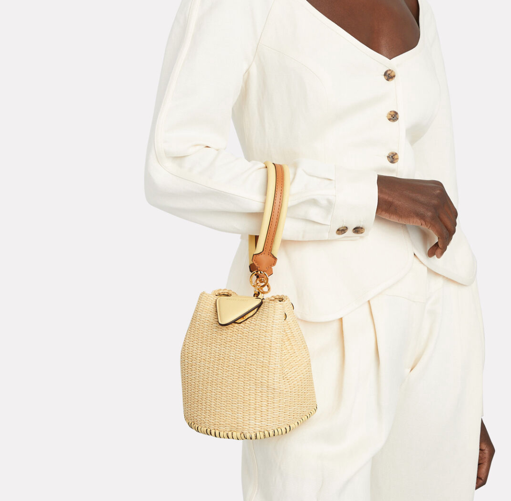 Beige Raffia Bag