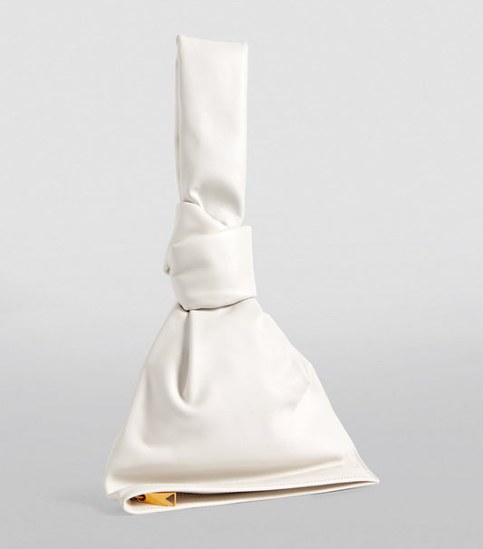 White Leather Small Twist Bag