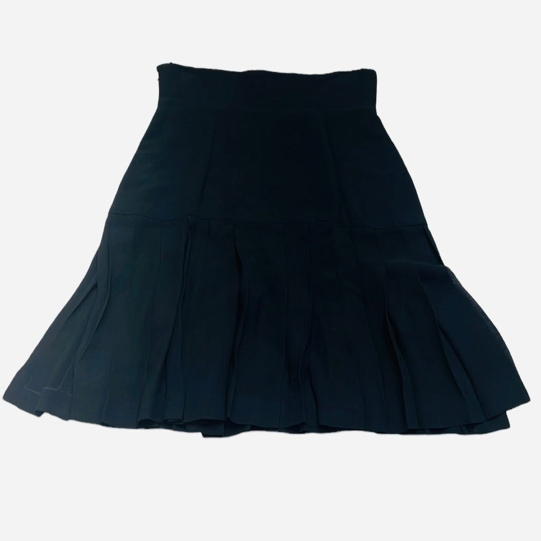 Vintage Black Chiffon Skirt - S