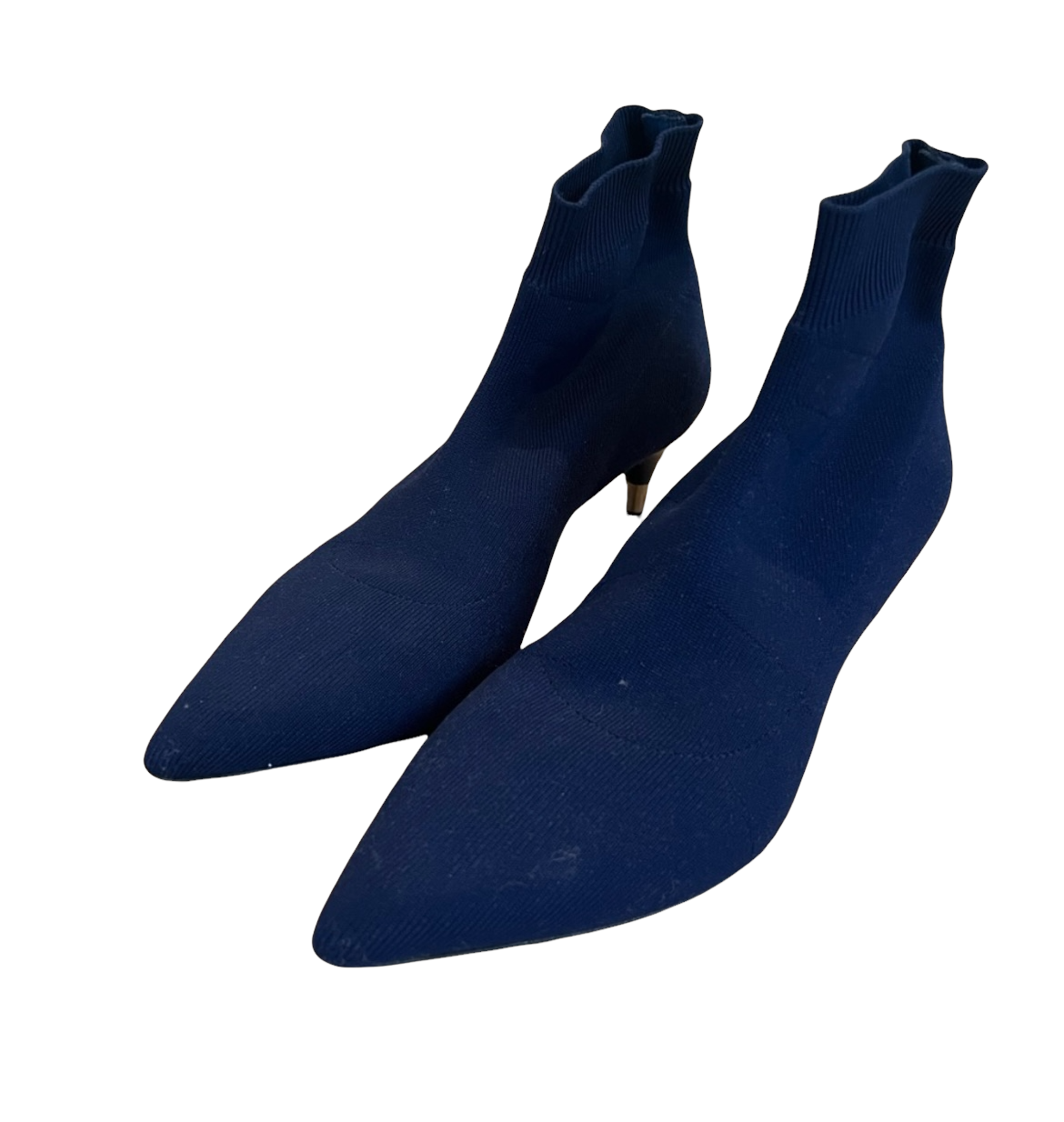 Socks Knit Blue Boots - 7.5