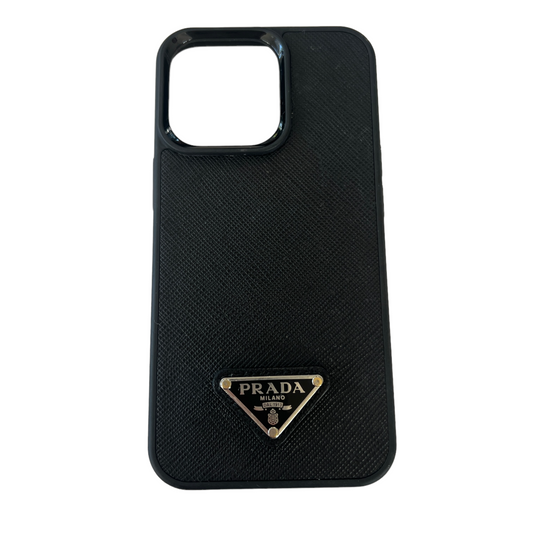Black Saffiano iPhone 13 Pro Case