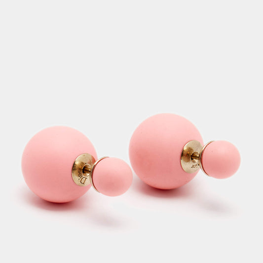 Matte Pink 'Mise En Dior' Tribales Earrings