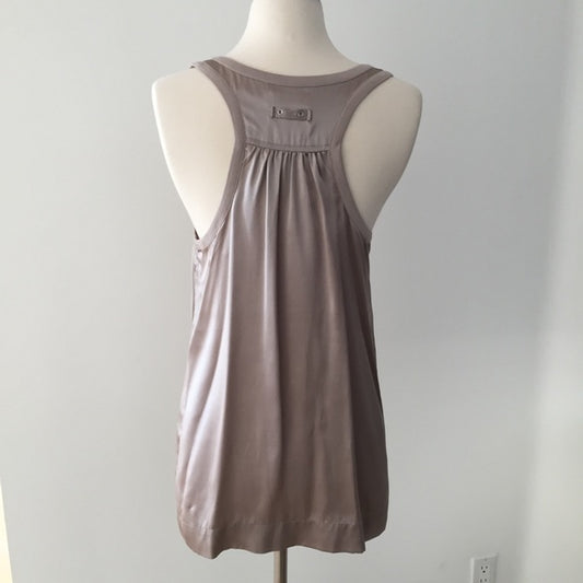 Beige Silk Tank Top - M