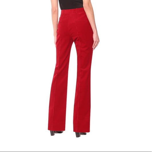 Red Corduroy Trousers - XS