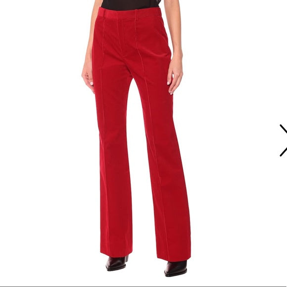 Red Corduroy Trousers - XS