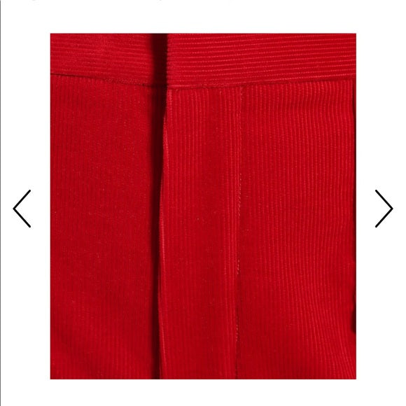 Red Corduroy Trousers - XS